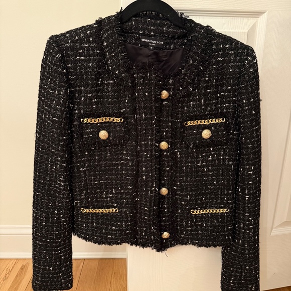 Generation Love  Kristen Tweed Blazer in Black & White - Picture 3 of 5